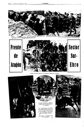 La Vanguardia,  5 de febrero de 1937. Frente de Aragón, fotos: Agustí Centelles i Ossó. by Octavi Centelles