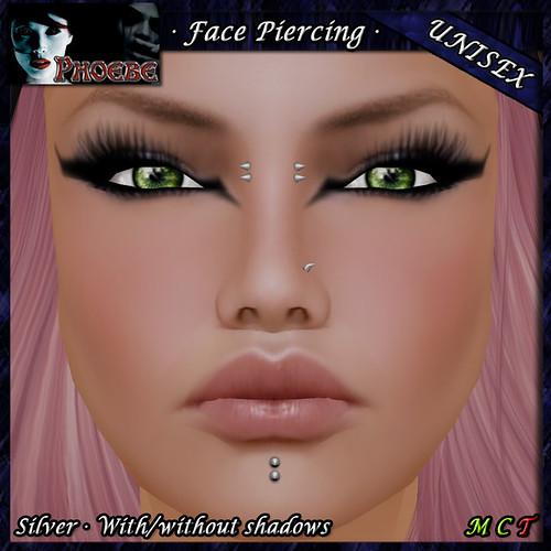 P Unisex Face Piercing Q2 ~Silver~