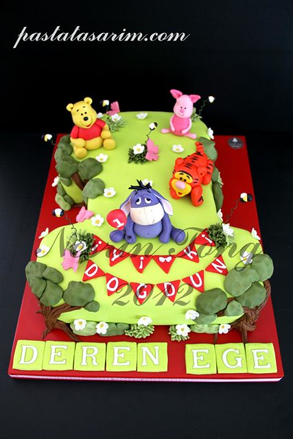 winnie the pooh 1st birthday cake - deren ege (Medium)