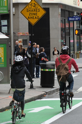 Broadway protected bike lane and plazas-39