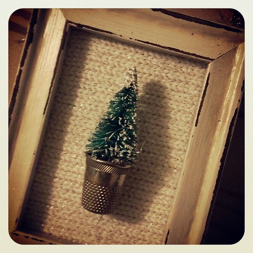 Tiny little tree in a vintage thimble by thefarmerswifeiniowa