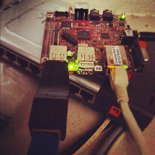 #BeagleBoard as a router with USB ethernet. Compared to Raspbian, this one is working smoothly