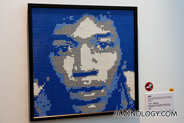 Jimi Hendrix in LEGO bricks 
