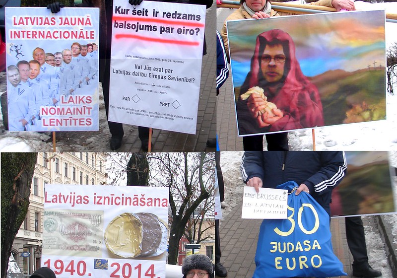 Protest against forceful introduction of EUR in Latvia (no vote nor referendum) by aigarsbruvelis