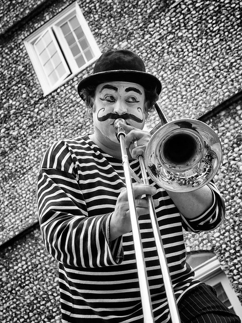 The trombone clown