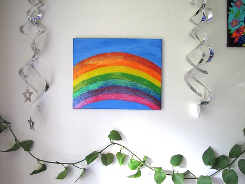 rainbow painting wall