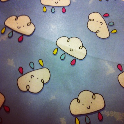 Clouds fabric from my @spoonflower designs!