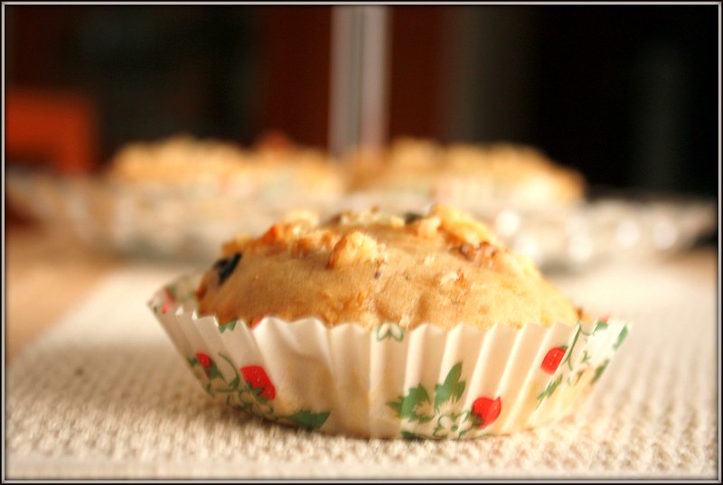 apple and raisin muffin