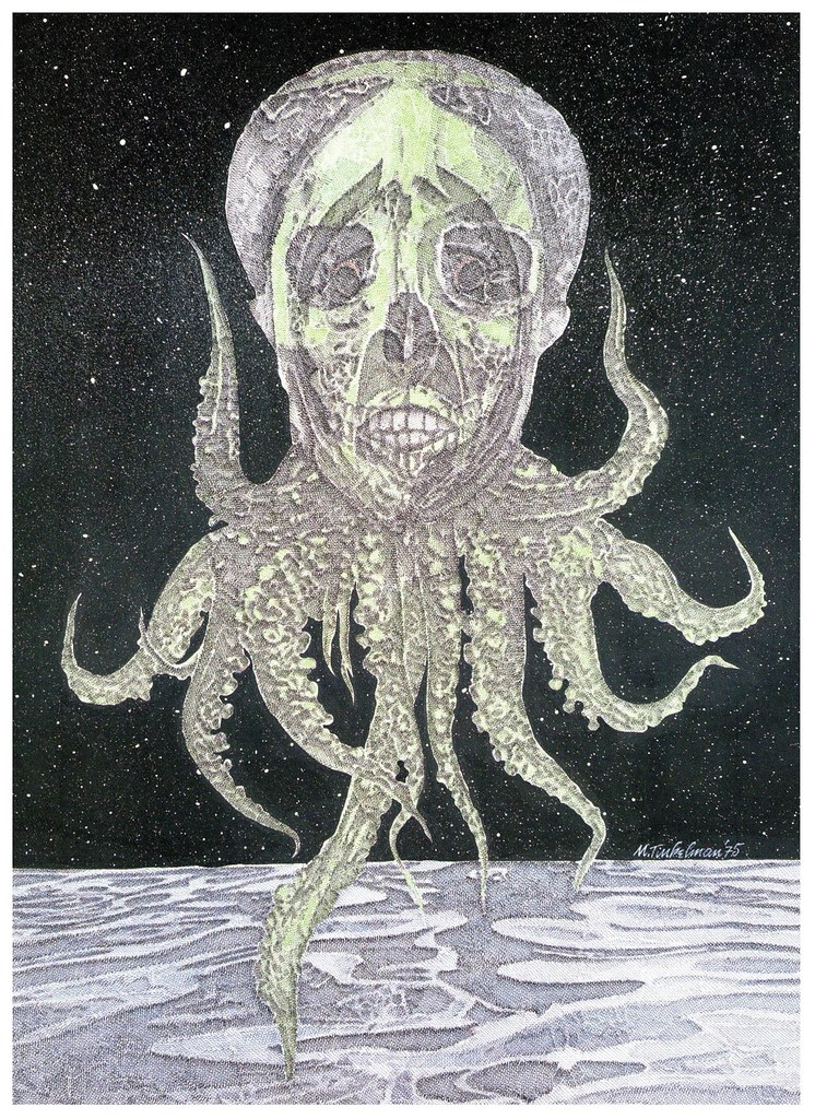 Murray Tinkelman - Cover Illustration for "The Mask Of Cthulhu"