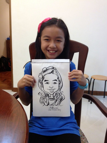 caricature live sketching for birthday party 14072012 - 4