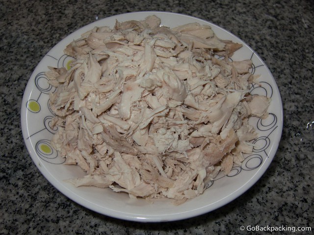 Shredded white meat chicken
