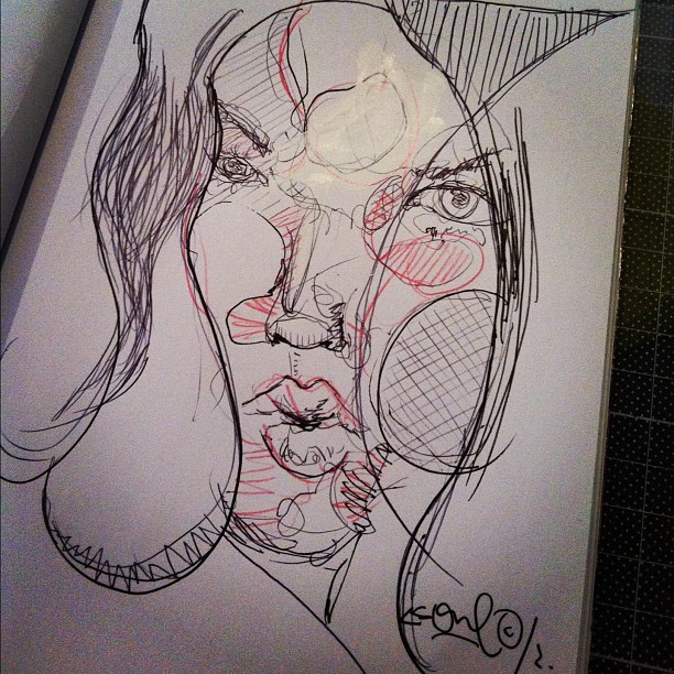 sketch with ball pen, 12oct2012