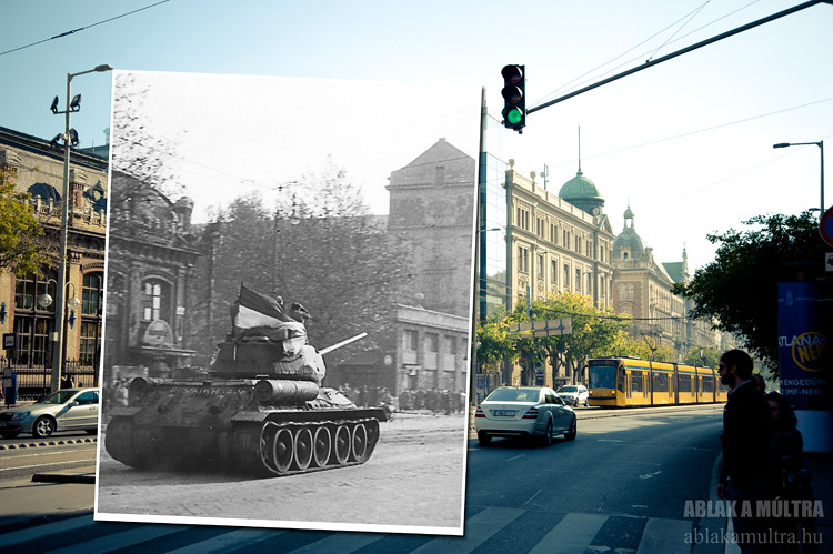 Budapest, VI. Teréz (Lenin) körút, a Nyugati pályaudvartól a Podmaniczky utca felé nézve fortepan_23694