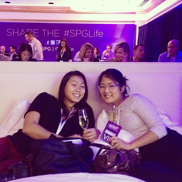 Ladies enjoying their "seats" for the Ben Folds concert at Westin NYC #spglife