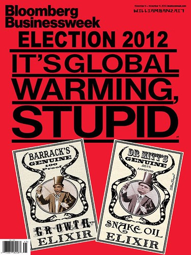BLOOMBERG BUSINESS WEEK GLOBAL WARMING COVER by Colonel Flick