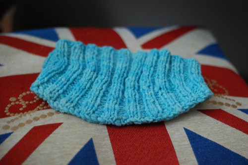 Bowmont British breed wool handknit hand-dyed headband