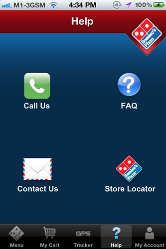 Domino's iPhone app