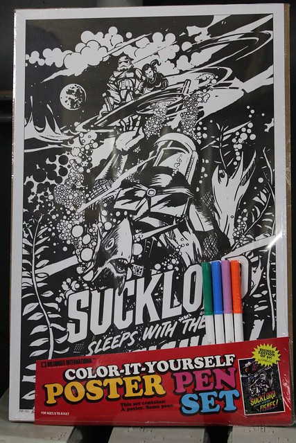 Sucklord Sleeps with the Fishes COLOR-IT-YOURSELF POSTER PEN SET by Billions McMillions signed and numbered Edition of 50, comes with 4 markers $25 each