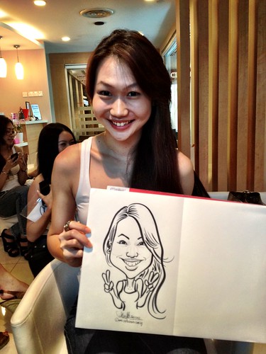 caricature live sketching for Orchard Scotts Dental for Miss Universe Singapore - 14