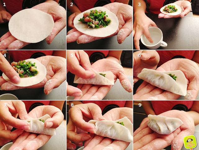 pork & chives dumpling recipe - how to wrap