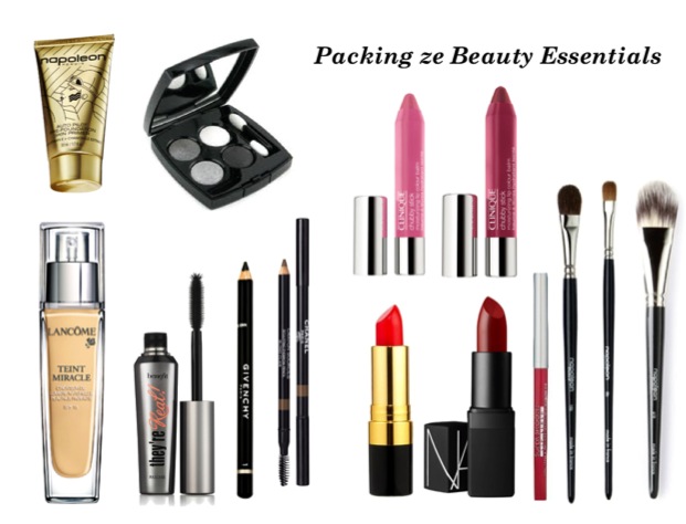 Makeup packing essentials