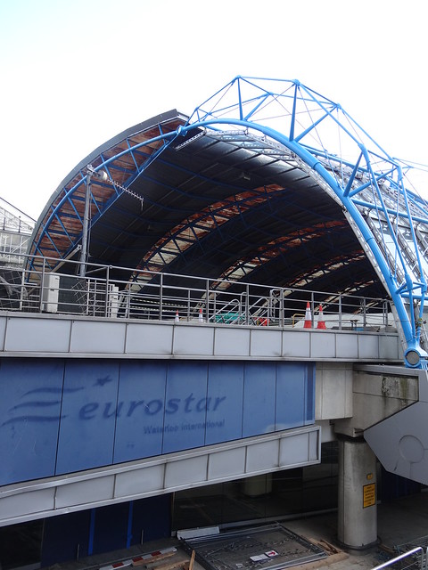 Old Eurostar sign and building at Waterloo