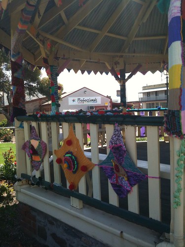 Yarn bombing at Rotunda