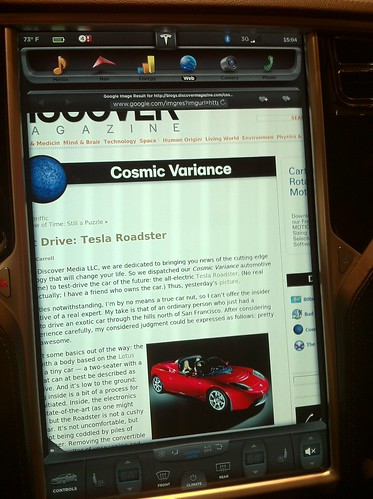 Tesla Series S - In-car browser