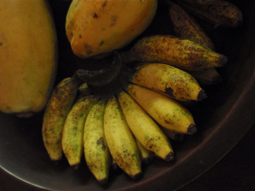 Bananas and papaya