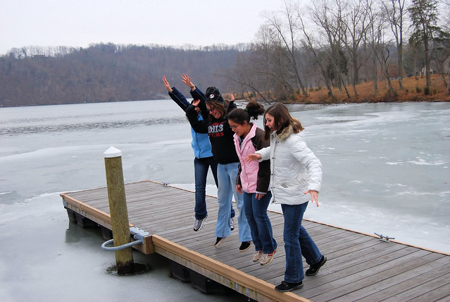 Girls just wanna have fun! Claytor Lake State Park in January