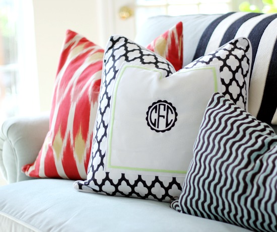 PB Teen Monogrammed Pillows