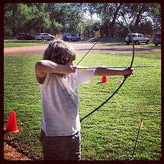 Lucas shooting #harvestfaire #waldorf #archery #son