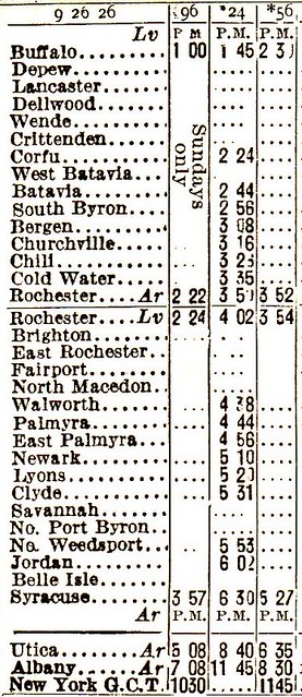 NYC Syracuse Div 1926 Schedule