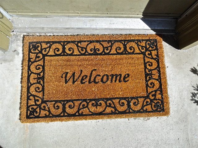 Photo of welcome mat by Lynn Kelley Author