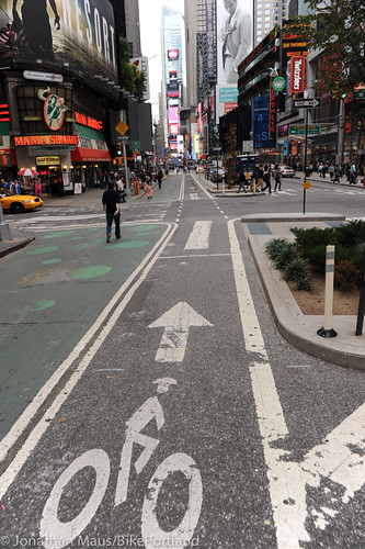 Broadway protected bike lane and plazas-4