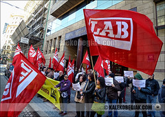 Concentración con motivo del juicio a 21 sindicalistas de LAB por una acción de protesta contra Iberdrola