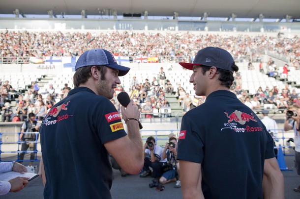 Daniel Ricciardo y Jean-Éric Vergne