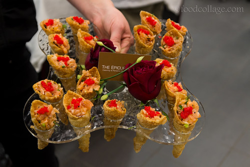 Salmon Tartare Cones by The Epicure's Palate at Pittsburgh Restaurant Week Kickoff Party