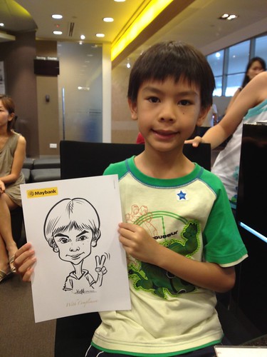caricature live sketching for Maybank Roadshow - 4