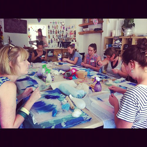 Felt-making with Brown Owls at Imogen's Art Space #brownowls