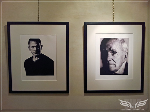 The Establishing Shot: THE 007 PROJECT EXHIBITION AT MOUNT STREET GALLERIES - ANDY GOTTS  –  SKYFALL DANIEL CRAIG (2012) & THE GLINT OF Q DESMOND LLEWELLYN (1999) by Craig Grobler