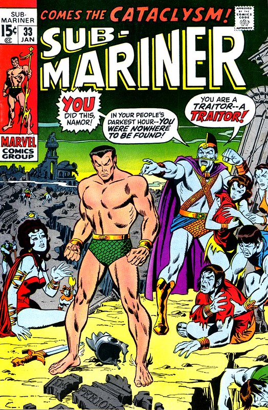 Sub-Mariner 33 1971 color cover by Sal Buscema