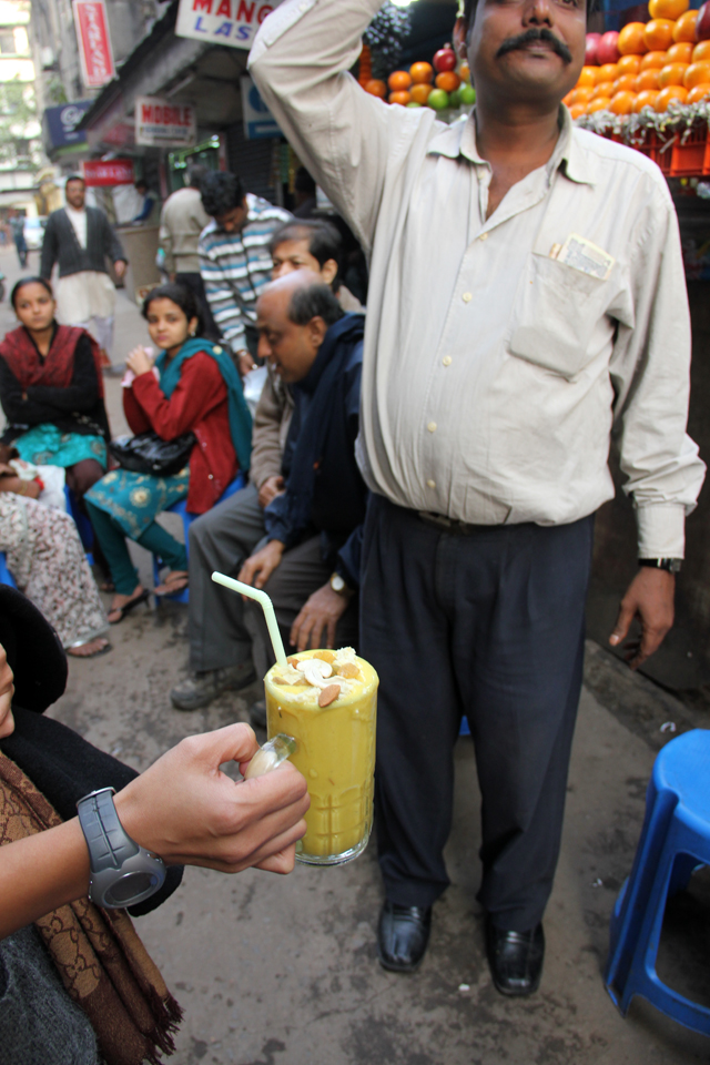 The owner of the mango lassi stall