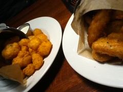 Cheese curds and crispy little fishies