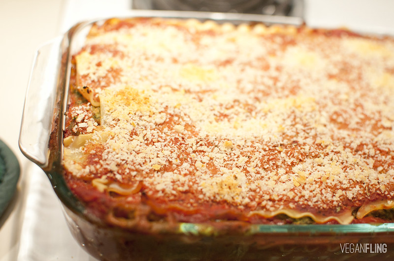 Spinach Vegetable Lasagna | Vegan Fling