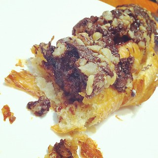 Cafe France Chocolate Walnut Croissant. Melt in our mouth chocolate. Yummy with coffee! #breakfast