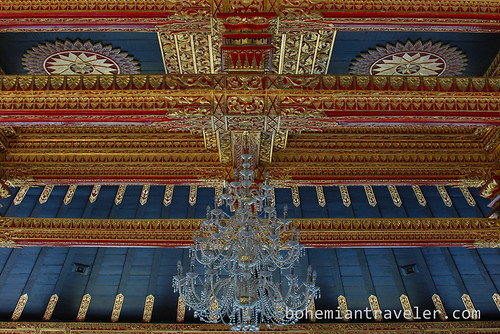 ceiling detail at Yogyakarta Kraton Sultans Palace Indonesia