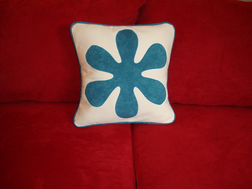 asterisk pillow on my couch