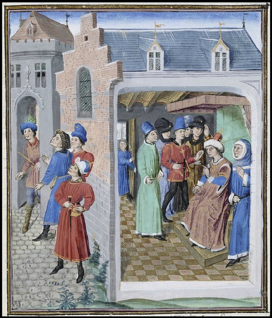 15th century illuminated manuscript miniature: Henri de Ferrières, Les Livres du roy Modus et de la royne Ratio 284