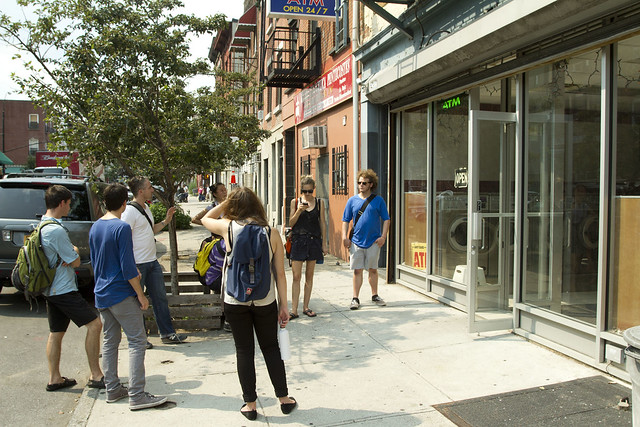 William Powhida leads a walk through the remains of the Williamsburg scene